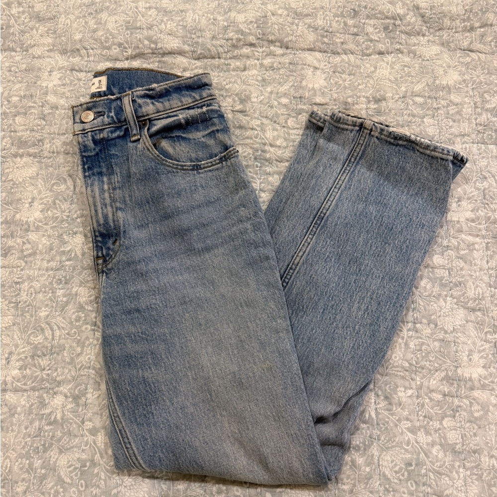 Abercrombie & Fitch 90s Straight High Rise Women's Light Blue Jeans